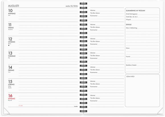  Kalender 2026 Träningskalendern A5 2i1