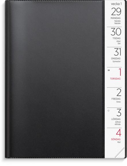  Kalender 2026 Stor Veckokalender svart plast