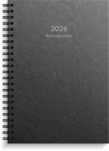  Kalender 2026 Bokningsjournalen svart kartong