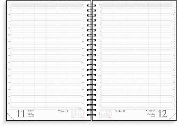  Kalender 2026 Bokningsjournalen svart kartong