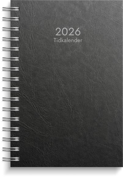  Kalender 2026 Tidkalender svart kartong
