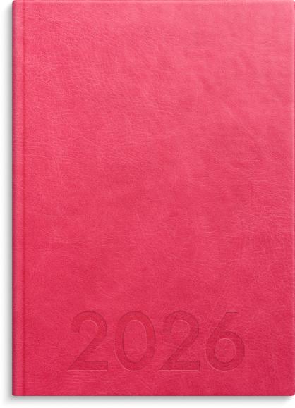  Kalender 2026 Weekly A5 rosa konstläder