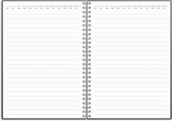  Kalender 2026 Stora Noteskalendern svart konstläder