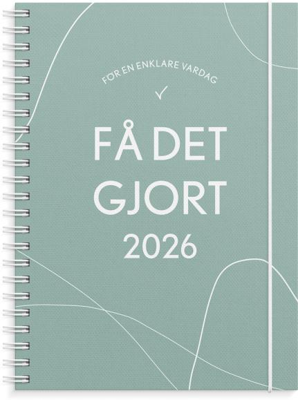  Kalender 2026 Få det gjort grön