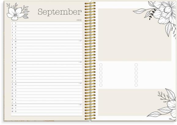  Kalender 2026 Life Planner Bloom