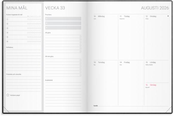  Kalender 2026 Goal Planner
