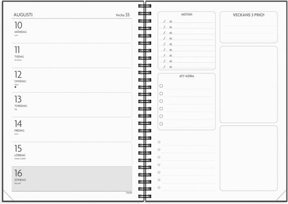  Kalender 2026 Få det gjort svart