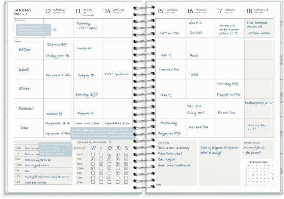  Kalender 2026 Life Organizer Family Planner