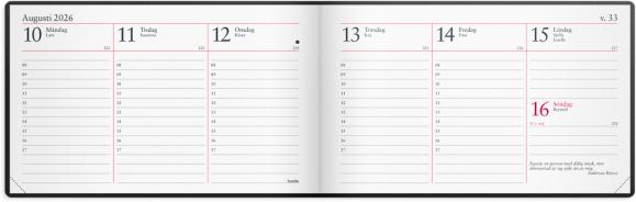  Kalender 2026 Veckokalendern svart plast