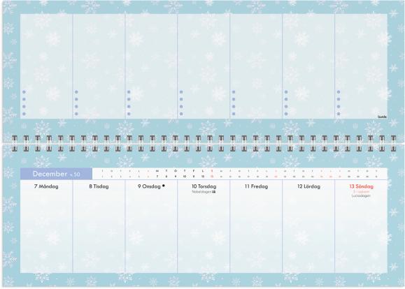  Kalender 2026 Bordsalmanackan Mönster