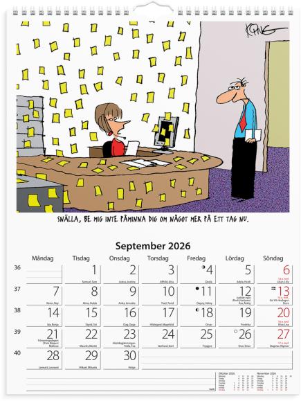  Väggkalender 2026 Kontorshumor