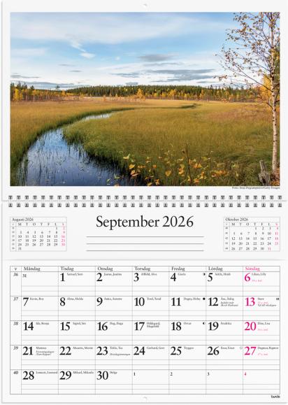  Väggkalender 2026 Väggficka