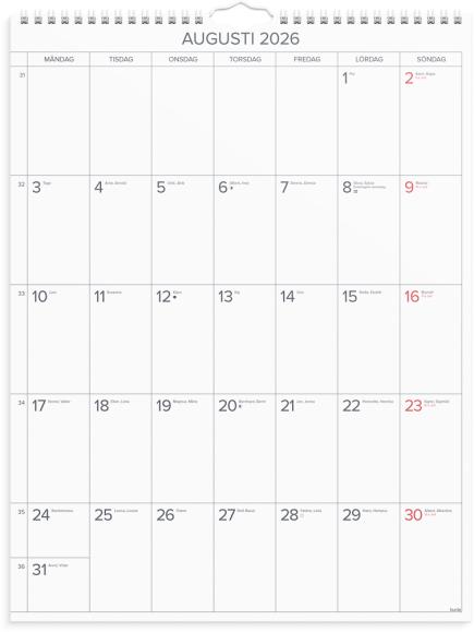  Väggkalender 2026 Stora Månadskalendern