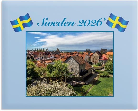  Väggkalender 2026 Sweden med kuvert