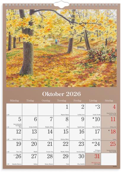  Väggkalender 2026 Klassiska Sverige