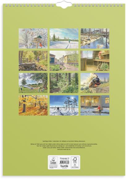  Väggkalender 2026 Klassiska Sverige