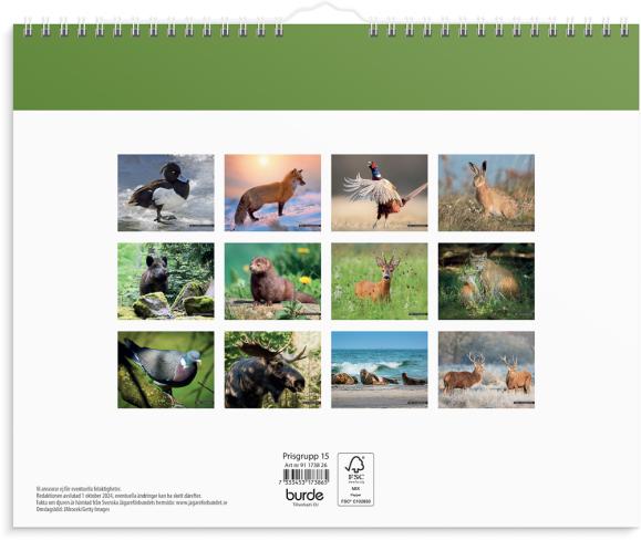  Väggkalender 2026 Jaktkalender