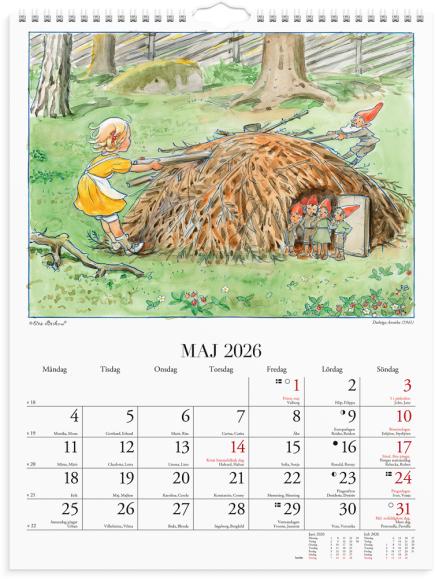  Väggkalender 2026 Elsa Beskow