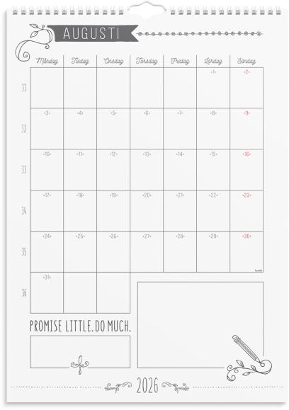  Väggkalender 2026 Doodle