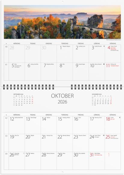  Väggkalender 2026 Väggficka Panorama