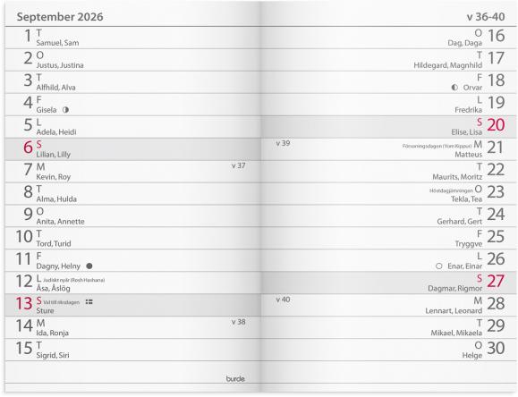 Kalender 2026 Lilla Fick blå kartong