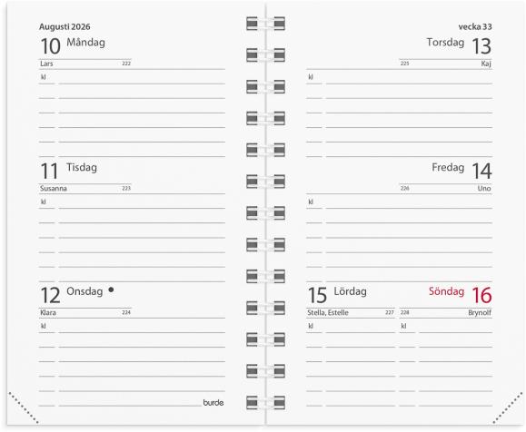  Kalender 2026 Mini refill