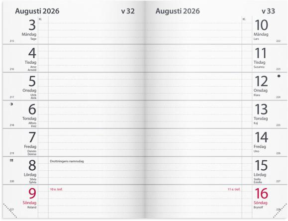  Kalender 2026 Maxinote blå kartong