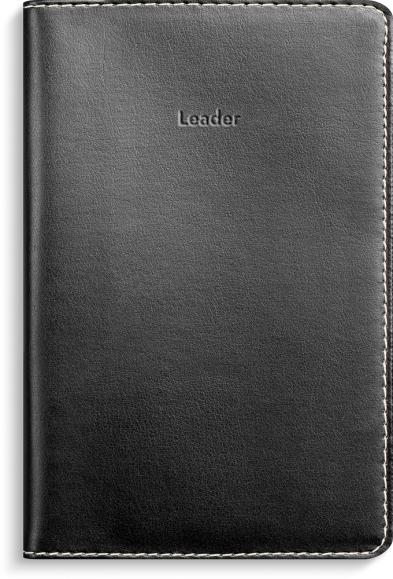  Kalender 2026 Leader svart konstläder spiralb