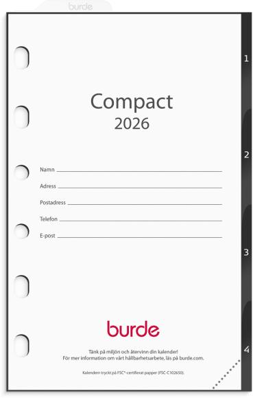  Kalender 2026 Compact grundsats