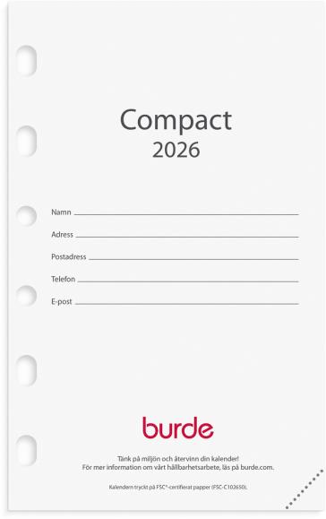  Kalender 2026 Compact kalendersats