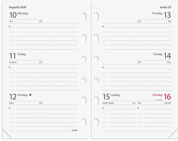  Kalender 2026 Compact Systemkal brunt skinn