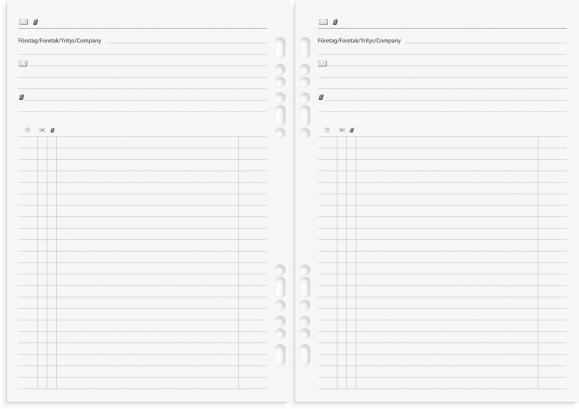  Kalender 2026 Business Systemkal svart skinn