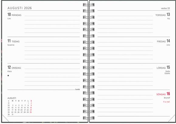  Kalender 2026 Senator A6 Story blomma