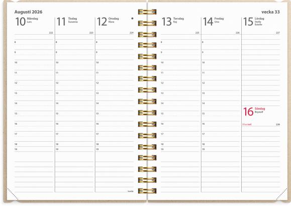  Kalender 2026 Weekly A6 Story rutor