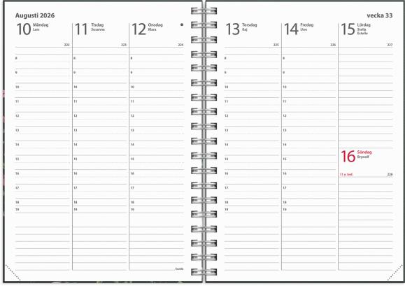  Kalender 2026 Weekly A6 Story blomma