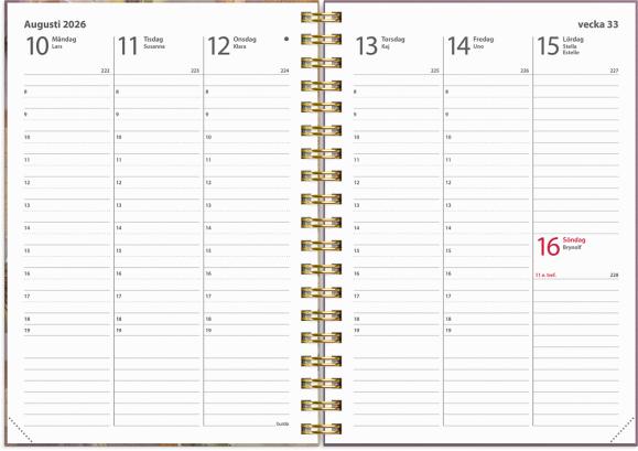  Kalender 2026 Weekly A6 Story pensé
