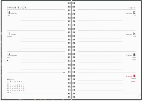  Kalender 2026 Senator A5 Story blomma