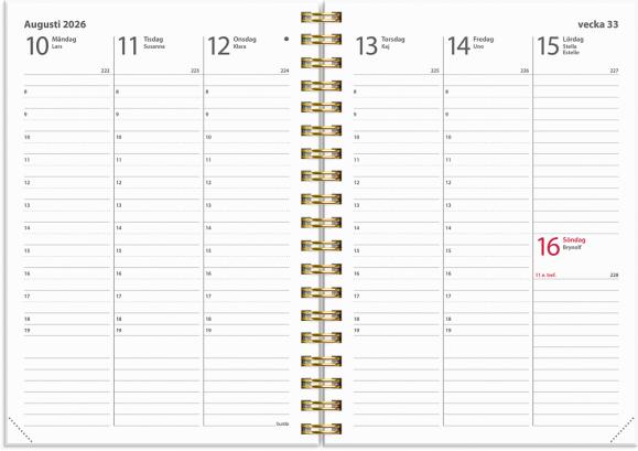  Kalender 2026 Weekly A6 Star
