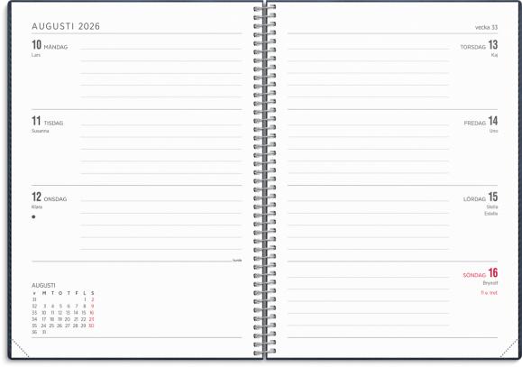  Kalender 2026 Senator A5 Twist blå