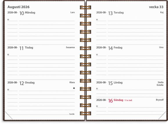  Kalender 2026 Leader Twist brun