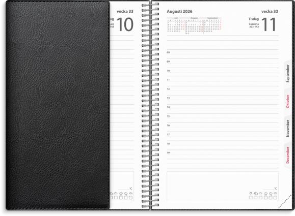  Kalender 2026 Dagbok Twist svart