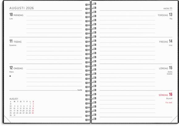  Kalender 2026 Senator A6 Twist svart