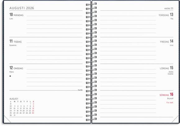 Kalender 2026 Senator A6 Twist blå