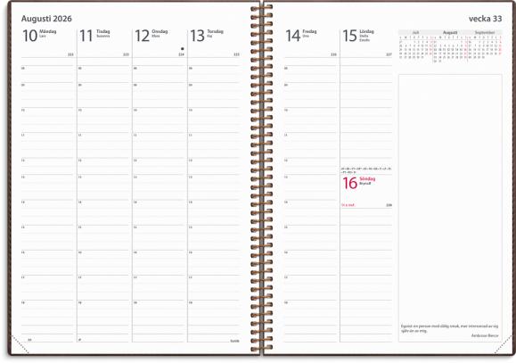  Kalender 2026 Business Twist brun