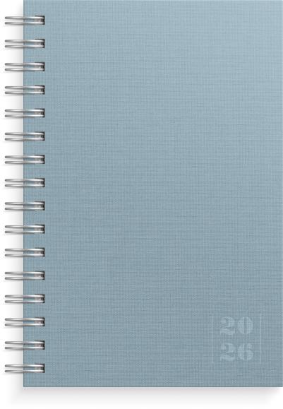  Kalender 2026 Dagbok Textile blå