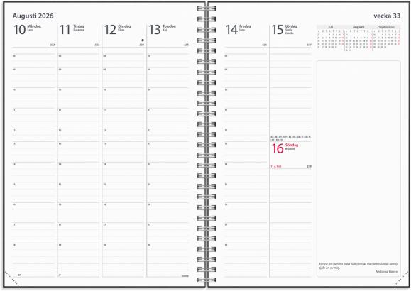  Kalender 2026 Business Textile svart