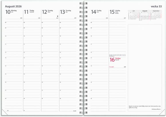  Kalender 2026 Business Textile grön