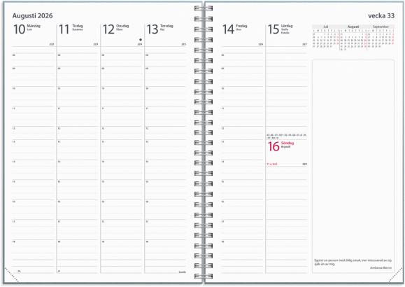 Kalender 2026 Business Textile blå