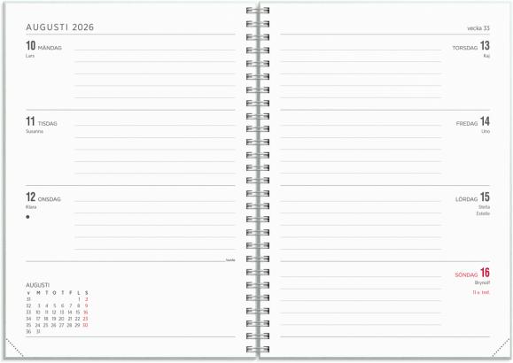  Kalender 2026 Senator A5 Textile grön