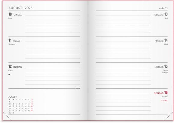  Kalender 2026 Senator A6 Vega rosa